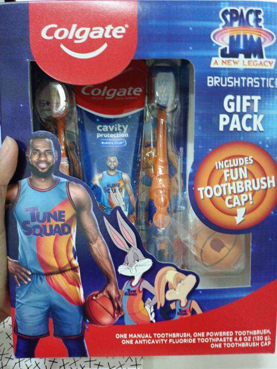 เซ็ตยาสีฟันคอลเกตเด็ก คิดส์ สปซแจม 1 เซ็ต Colgate Kids' Space Jam