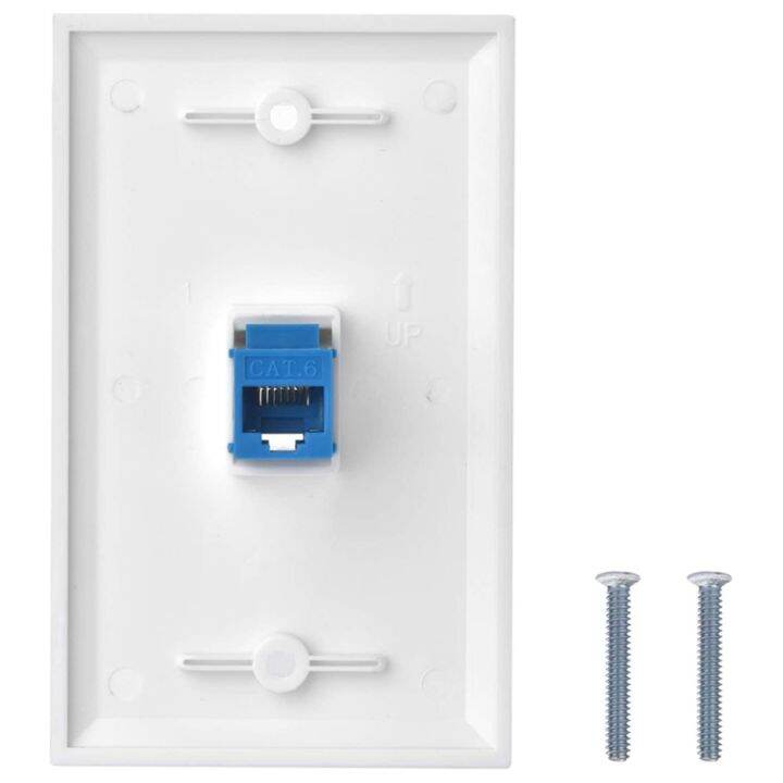 20x-cat6-ethernet-wall-plate-outlet-1-port-rj45-network-female-to-female-keystone-wall-coupler-jack-plate-white-amp-blue