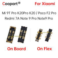 2ชิ้นภายใน FPC แบตเตอรี่เชื่อมต่อคลิปติดต่อสำหรับ XiaoMi Mi 9ครั้ง Pro K20Pro K20 Poco F2 Pro R Edmi 7A หมายเหตุ9 Pro Note9 Pro