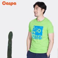 Caspa เสื้อยืดพิมพ์ลายZEROผู้ชาย เสื้อคอกลมแขนสั้นผ้าฝ้าย แฟชั่น วัยรุ่น - M347T