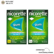 Tách lẻ- Che tên Kẹo cao su nhai giúp cai thuốc lá Nicorette nicotine gum