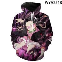 Kimetsu No Yaiba Demon Slayer 3D Printed Hoodies Men Women Children Sleeve Boy Girl Kids Clothes Sweatshirts Coat Streetwear