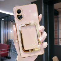 เคส TPU นิ่มแฟชั่นสำหรับ OPPO Reno 10 5G 2023เคสโทรศัพท์ซิลิโคน OPPO Reno 10 / Reno 10 Pro/reno 10 Pro + ฝาครอบ Oppo Reno 10Pro Plus 5G พร้อมที่ยึดหัวเข็มขัดเหล็กสี่เหลี่ยม