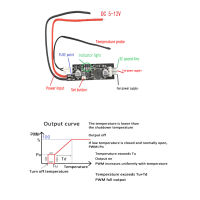 2-3สาย DC 5โวลต์12โวลต์ PWM พัดลมควบคุมอุณหภูมิผู้ว่าราชการจังหวัดควบคุมความเร็วอุณหภูมิผู้ว่าราชการจังหวัดสวิทช์โมดูลแหล่งจ่ายไฟ