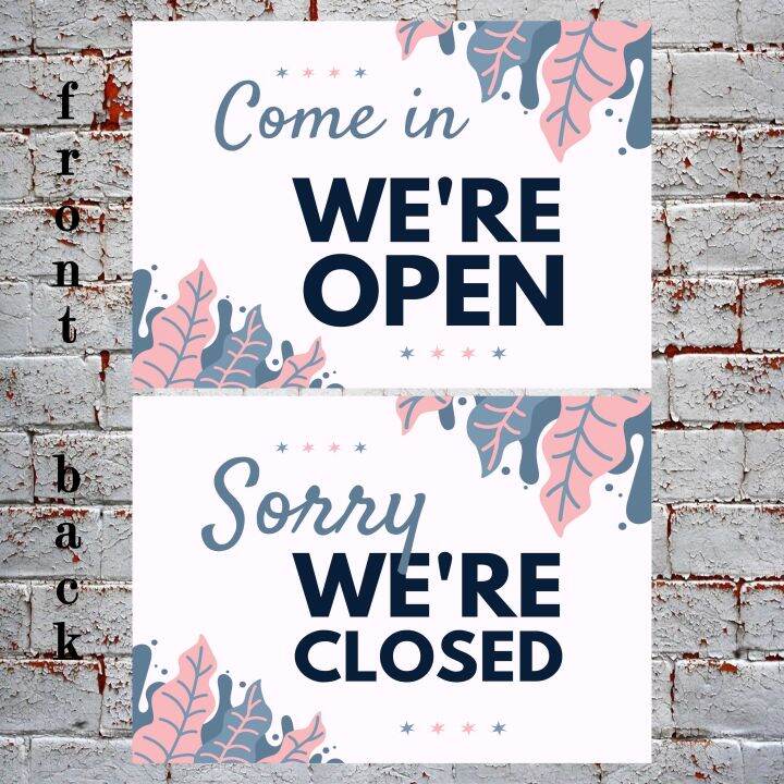 Open Closed Signage laminated A4 size | Lazada PH