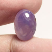 8.60 ct พลอยเนื้อแข็ง สีม่วง (Unheated Sapphire Oval Cabochon)