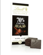 Lindt Excellence Dark 70% 100g kiểu như socola Andes, Milka, Toblerone