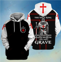 3D HOODIE-  XZX180305   KNIGHTS TEMPLAR COMMANDERY HOODIE - CASUAL JESUS GUARD , SWEATSHIRTS &amp; ZIPPER 01