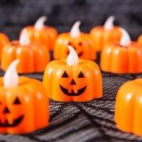 12 Packs Halloween Candles Decoration Props LED Glowing Candle Lights Ghost Festival Products Night Lights Pumpkin Light