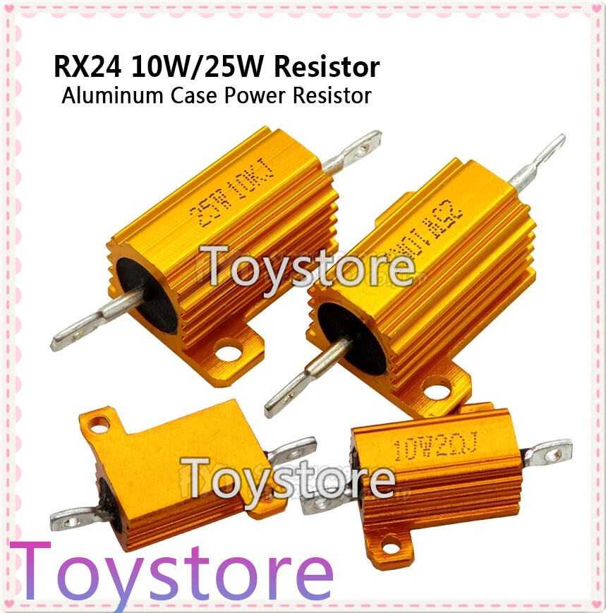 25/50/100W 0.01-5k Ohm Watt Shell Power Aluminum Housed Case Wirewound Resistor 