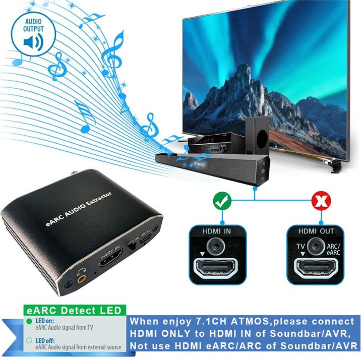 ตัวแปลงหูฟัง-hdmi-เป็น-hdmi-เครื่องแยกเสียงทอสลิ้งค์4k-60hz-เครื่องแยกสัญญาณเสียง-dolby-atmos-รองรับ