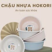 Thau, chậu rửa mặt sơ sinh cho bé Hokori, nhựa Việt nhật SIZE TO