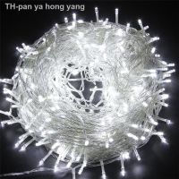 pan ya hong yang LSDM คริสต์มาสกลางแจ้งไฟ String 100M 20M 10M 5M Luces Decoracion ไฟแสงต้นไม้ Garland