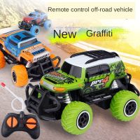 New Graffiti Stone Wireless Remote Control Off-road Car Model Child Indoor Outdoor Competition Game Tough Toy Car Kids Gifts