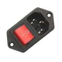 1PC IEC320 C14 AC Power Cord Inlet Socket Receptacle With Rocker Switch 250V 10A  15A SA172 P50 Electrical Circuitry  Parts