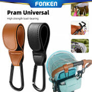 Fonken móc xe đẩy trẻ em da PU thời trang có thể điều chỉnh móc xe đẩy giỏ
