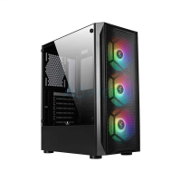 ATX CASE (NP) TSUNAMI COOLMAN 190-4 KK ABLAZE ARGB (BLACK)