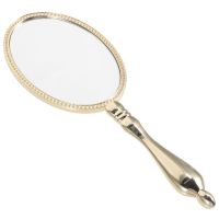 Travel Hand Mirror Handheld Women Compact Make Mirrors Makeup Round Handle Portable Mirrors