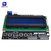 Diymore 1602 Lcd ที่คลุมแป้นปุ่ม1602จอแสดงผล Lcd Atmega2560 Atmega328สำหรับราสเบอร์รี่ Pi Arduino R3แสงสีฟ้า/เหลือง