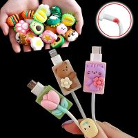 Pelindung kabel Data telepon lengan pelindung kabel Earphone Pelindung garis pengisi daya mainan Cattoon hadiah untuk Apple Android