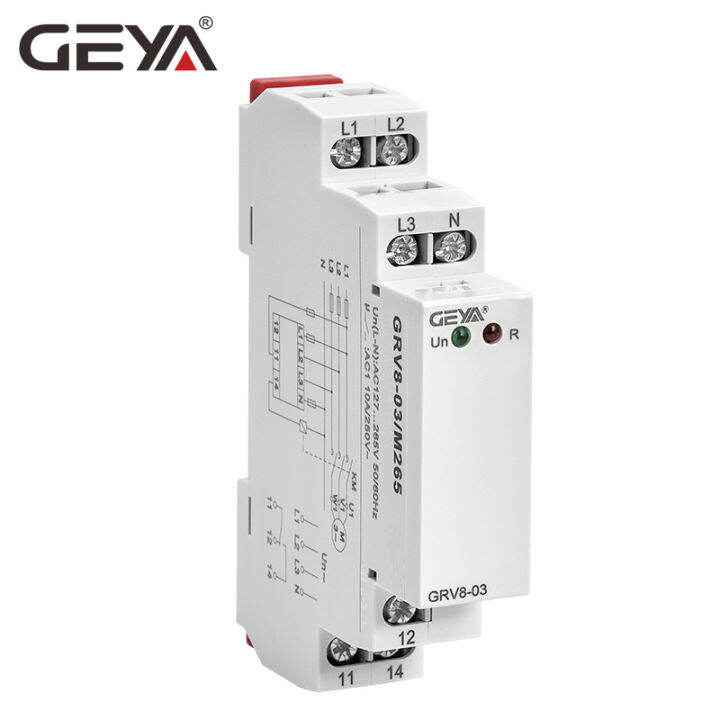 จัดส่งฟรี-geya-grv8-03การตรวจสอบแรงดันไฟฟ้ารีเลย์เฟสลำดับและเฟสป้องกันความล้มเหลวรีเลย์8a-10a-1spdt-2spdt