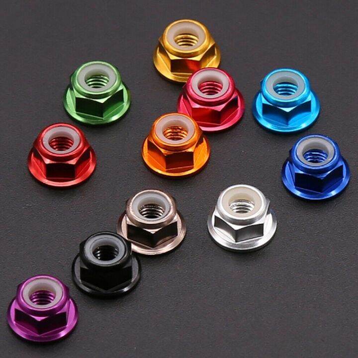 m8-multiwarna-aluminium-aloi-flange-kunci-mur-ulir-pitch-1-25mm-nylon-ring-self-locking-screw-cap