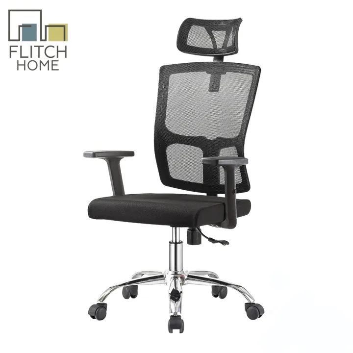 Flitch home FH-8350 Mesh back with Headrest office chair | Lazada PH