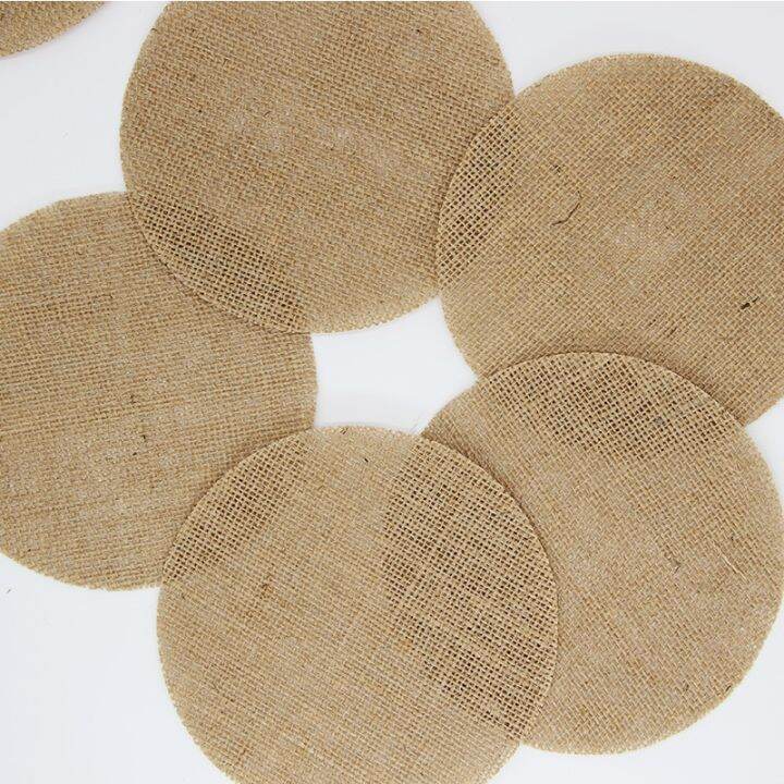 cw-10pcs-rustic-burlap-round-cup-coaster-placemat-jute-tablemats-resistant-small-dining-table