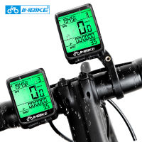 INBIKE จักรยานคอมพิวเตอร์ Speedometer ไร้สายแบบมีสายกันน้ำจักรยานเสือหมอบ MTB เครื่องวัดระยะทางนาฬิกา LED อุปกรณ์เสริมจักรยานดิจิตอล-fi9o