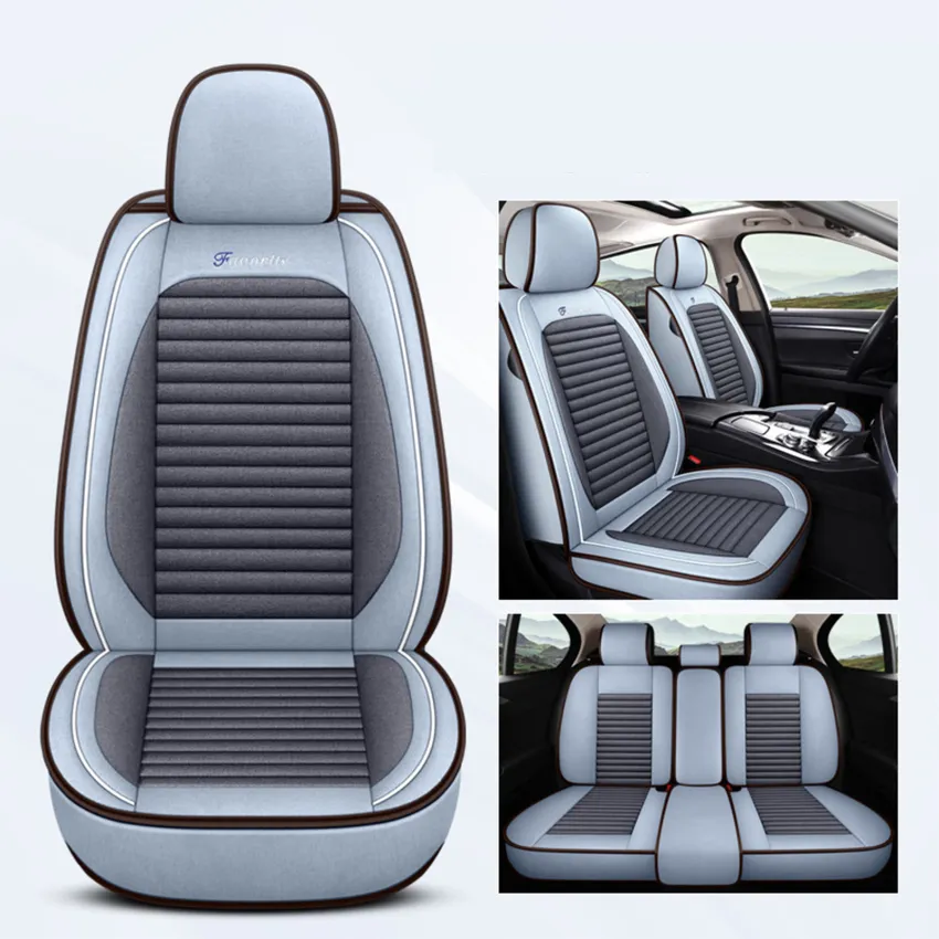 Universal Linen Car Seat Cover Flax Auto Seat Protector Automotive Vehicle  Cushion Fit for Sedan SUV Pick-up Truck Car Goods