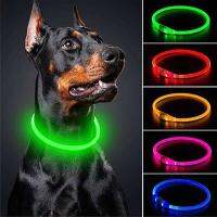 ✽⊙ LED Pet Luminous Collar USB Charging Collar Night Safety Flashing Glow Dog Loss Prevention Collar Pet Accessories Supplies