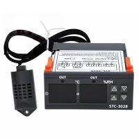 เครื่องวัดความชื้นอุณหภูมิ STC-3028 10A AC110-220V แสดงผลเทอร์โมสตัทพร้อมโพรบ