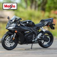 รถหล่อโลหะสีดำสำหรับสะสมฮอนด้า CBR1000RR Maisto ของเล่นแบบจำลองรถมอเตอร์ไซค์