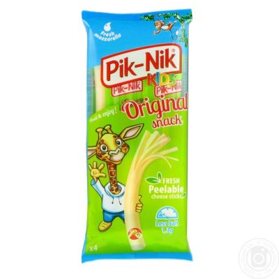 Premium import🔸( x 1) Pik Nik Cheese Stick 80 g. ชีสแท่งสำหรับเด็ก คุณประโยชน์สูง โปรตีนสูง (PN03)