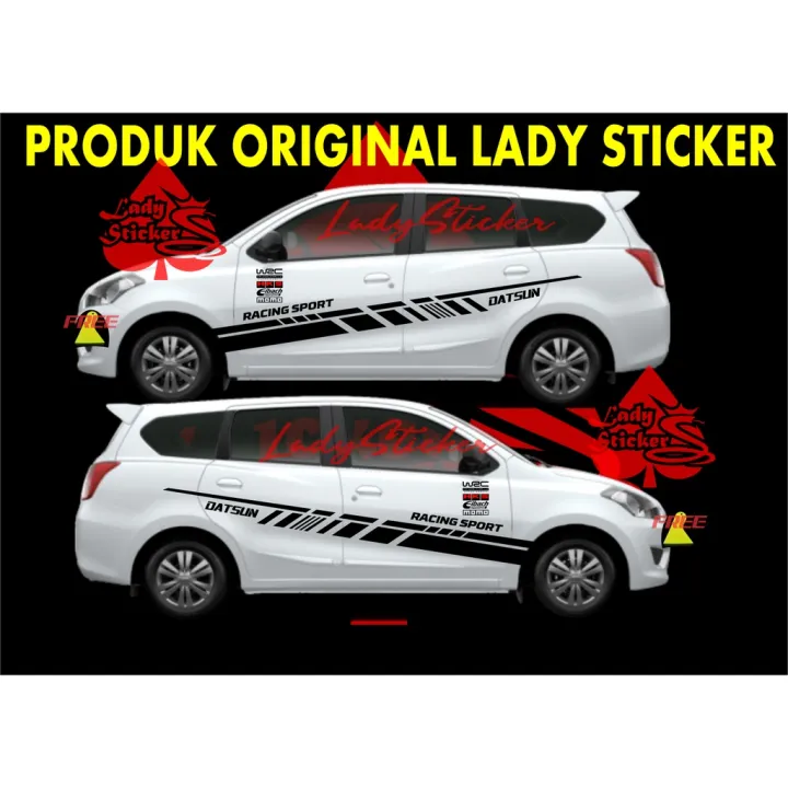 New Sticker Stiker Mobil Datsun Go Plus Panca Tiga Baris Datsun Go Dua