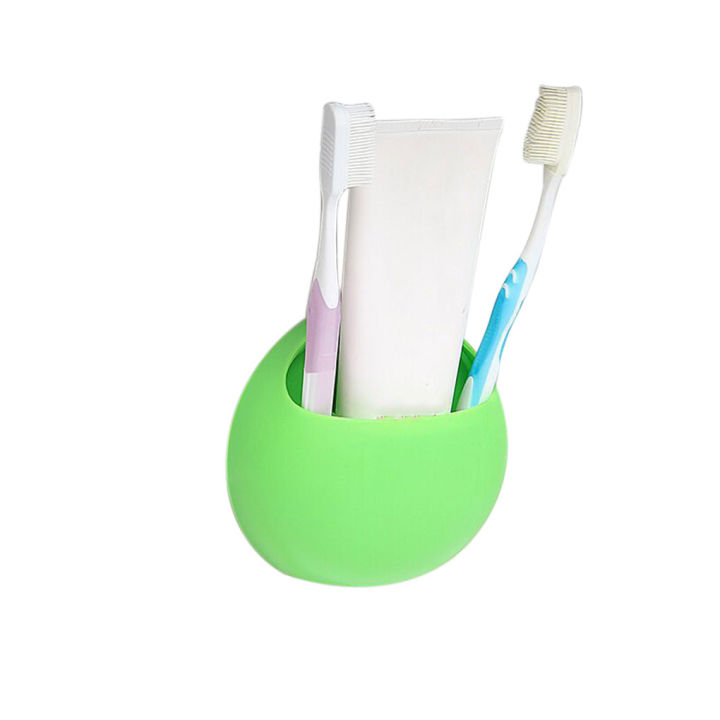 แปรงสีฟันตัวยึดติดผนังตัวดูดสำหรับจัดระเบียบในบ้านห้องน้ำ