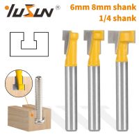 YUSUN Yellow Keyhole Bit T-Slot Cutter Router Bit เครื่องตัดมิลลิ่งสําหรับงานไม้สําหรับเครื่องมือไม้ Face Mill End Mill