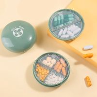 Travel Pill circular Organizer Moisture Proof Pills Box for Pocket Purse Daily Pill Case Portable Medicine Vitamin Container Medicine  First Aid Stora
