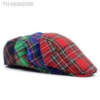 ❈□ Beret British Plaid Peaked Cap Newsboy Cap Colorful Style Women Mens Forward Hat