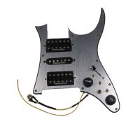 WK-Prewired Pickguard IBZ Guitar Pickups Alnico 5 HSH 4C Wiring Harness Push-pull single cut Set For IBAZ RG Series