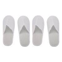 Disposable Slippers,24 Pairs Closed Toe Disposable Slippers Fit Size for Men and Women (White)