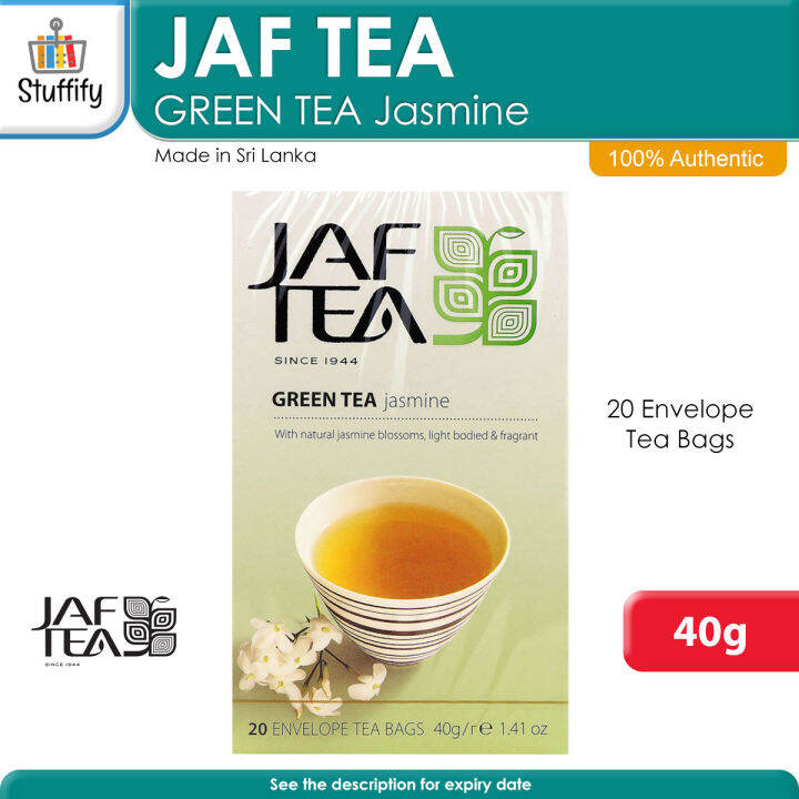JAF TEA Green Tea Jasmine 40g (1 Box of 20 Envelope Tea Bags