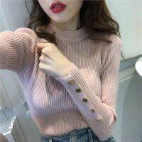 ﹊ Crewneck Korean Fashion Woman Sweaters Knitted Clothing Long Sleeve Pullover Tops Women Sweater Pulls Femme Automne Hiver Jumper