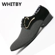 Brand WHITBY Giày Tây Kiểu Oxford Cho Nam Giày Công Sở Bằng Da Mềm Mũi thumbnail