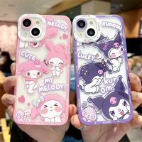 เคสโทรศัพท์เมโลดี้ Kuromi สำหรับ iPhone 14 Pro Max 14 Plus 13 Pro Max 12 Pro Max 11 Pro Max ฝาหลังโทรศัพท์ TPU แบบนิ่มซิลิโคนกันกระแทกสำหรับ iPhone 13 Mini XR XS Max 7 8 Plus