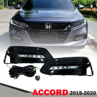 ไฟตัดหมอก ไฟสปอร์ตไลท์ ดวงไฟ LED รุ่น ฮอนด้า แอคคอร์ด HONDA ACCORD ปี 2019 - 2020 พร้อมครอบ สีดำเงา และชุดสายไฟ 1 ชุด 2637