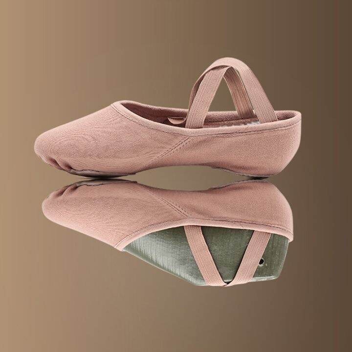 hot-dt-ballet-shoes-pointe-for-stretch-canvas-slippers-split-sole-flats-dancing