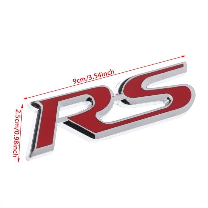 โลหะ-rs-emblem-badge-decal-สติกเกอร์สำหรับ-cruze-kia-rio-sportage-สำหรับ