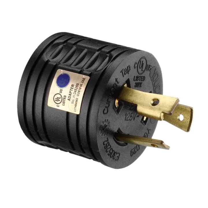VOTO RV Generator Adapter 3Prong 30A Male To 30A Female RV Power Plug