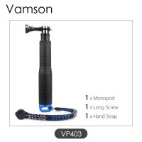 OEK-Vamson For Gopro 10 9 8 7 6 5 Aluminum Extendable Pole Selfie Stick Monopod Tripod Mount For Gopro Hero 6 5 4 For Xiaomi For Yi